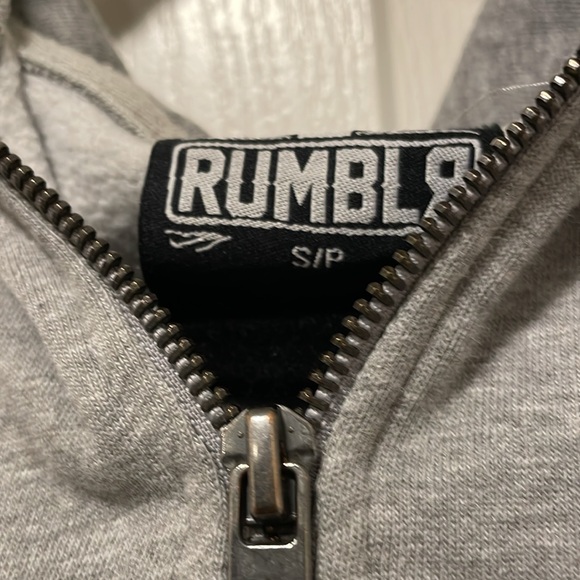 Rumblr Streetwear Small Zip Up Grey Hoodie - Picture 4 of 7